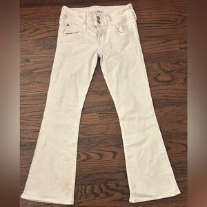 hudson white low rise jeans